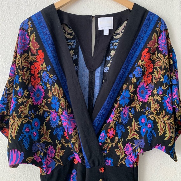 anthropologie scarf printed jumpsuit